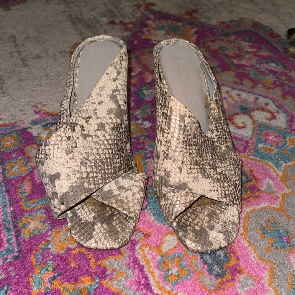 1. State Snakeskin heel